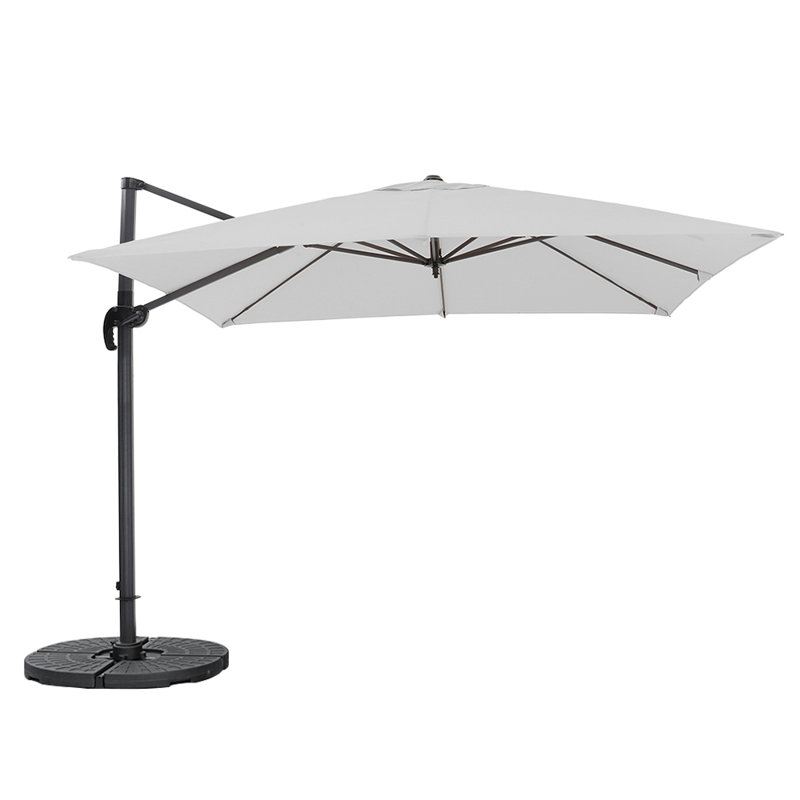 Aanyah 300cm Cantilever Parasol, Light Grey