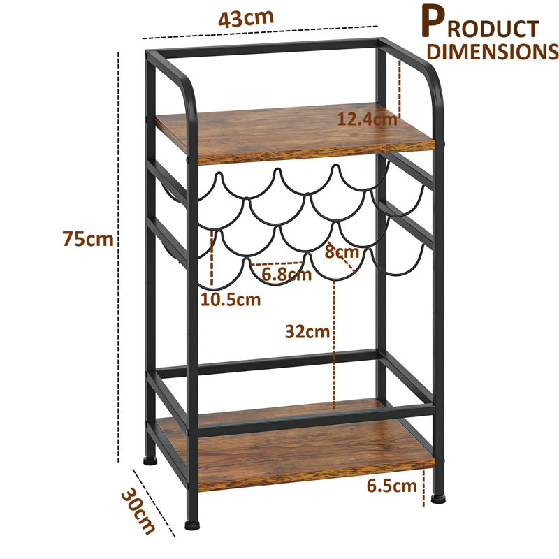 8 Bottle Standard Wine Bottle Rack
