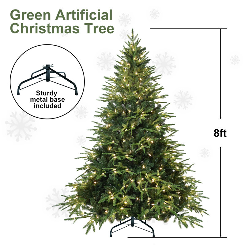Arbre de Noël artificiel illuminé 6,5 pi, H 6,5 pi