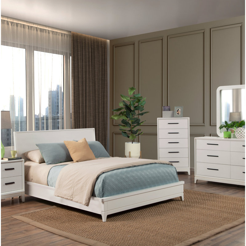 Wrightia Platform Bed, Chalk White, King