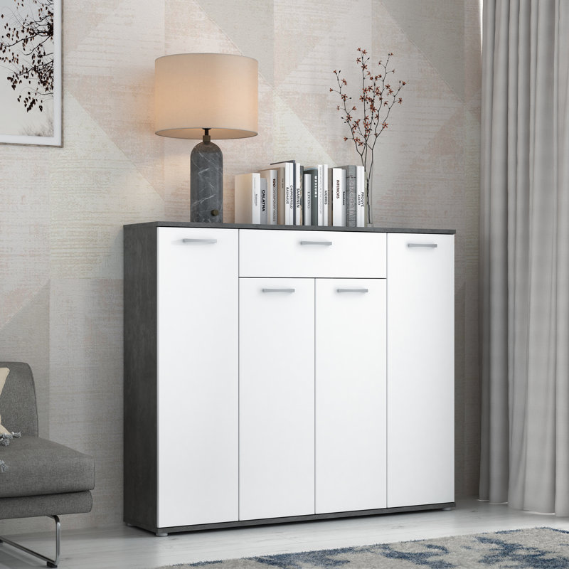 Atterson 47.1cm Sideboard, White/Grey