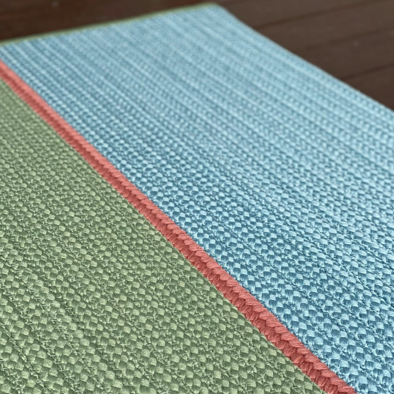 Tapis intérieur / extérieur rectangulaire en polypropylène tressé à la machine Jocelle, Rectangle 3 pi x 5 pi
