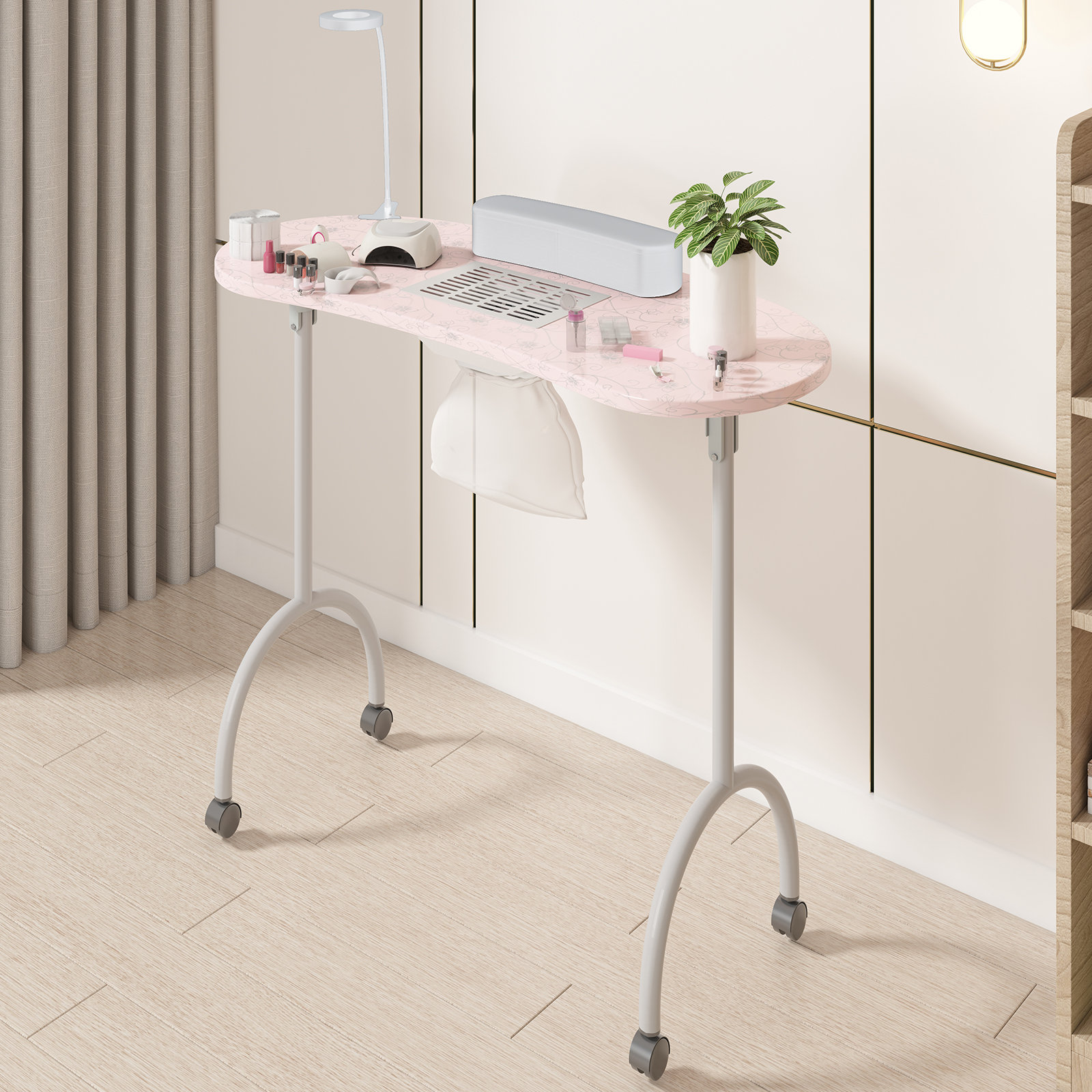 WATERJOY Manicure Nail Table Steel Frame Nail Station Table India | Ubuy