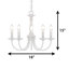 Lustre candélabre blanc classique / traditionnel à 5 lumières de style bougie Clydeen-21231340