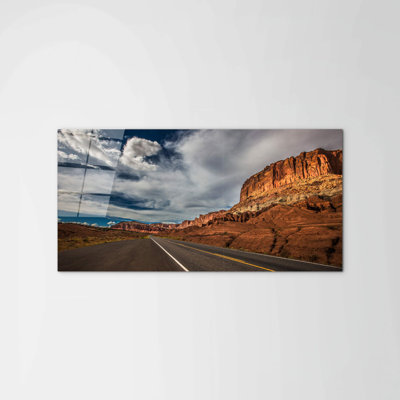 Route by Art Studio 50cm H x 100cm W High Quality Print on Frameless Panel, Lightweight, Ready to Hang