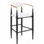 Lot de 2 tabourets de bar rembourrés beiges, pieds en fer, pour îlot de cuisine de style industriel, format compact, capacité de charge maximale de 120 kg-365667657