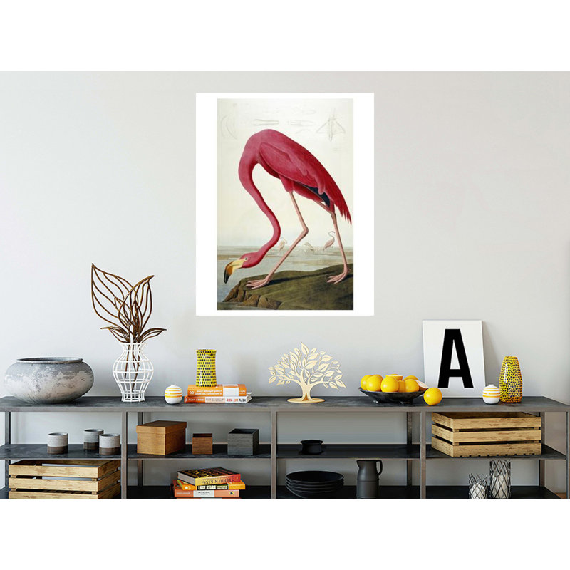 «American Flamingo» par John James Audubon - estampe numérique, H 40 po x l 32 po