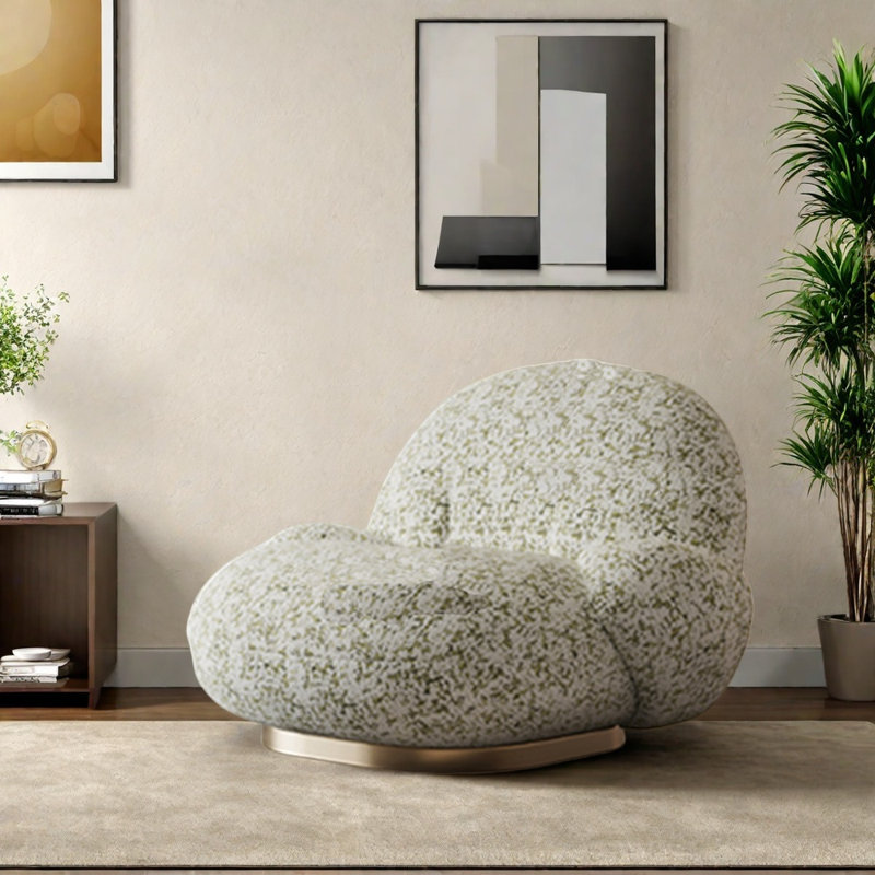 Chaise haut de gamme rotative à 360 °, Vert/blanc