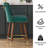 Swivel 24.00'' Counter Stool, Counter Height Bar Stools, 360°Swivel Upholstered Barstools with Back and Footrest for Kitchen Island, Solid Wood Legs-98346407