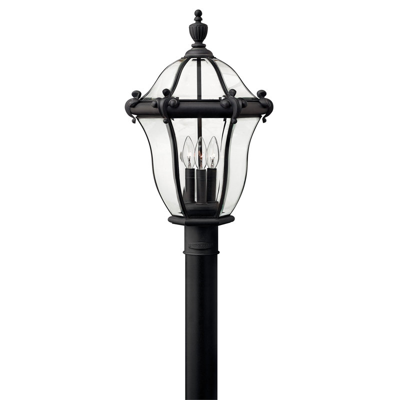 San Clemente Outdoor 1-Light Lantern Head, Museum Black