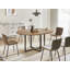 Extendable Round Metal Base Dining Table