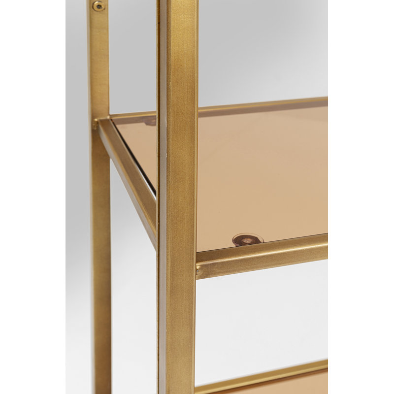 195cm H x 115cm W Geometric Bookcase, Gold