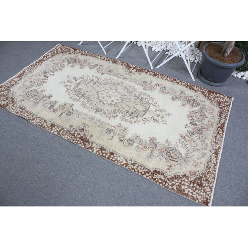 Tapis turc rétro Oushak rétro idéal pour rehausser l'esthétique du salon