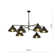 Ilbert 6 - Light Cone Chandelier with Accents