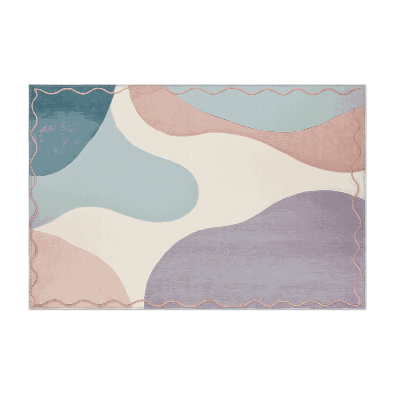 Oceanic Blush Indoor And Outdoor Area Rug, Rectangle 3' x 5'