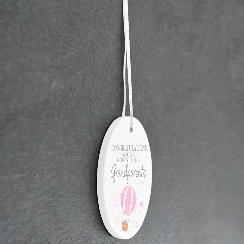 Grandparents To Be Oval Shaped Ceramic Ornament