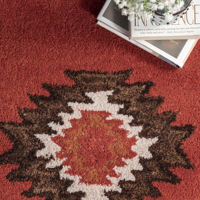 Saphirra Wool Southwestern Indoor Rug, Runner 2'6" x 8'