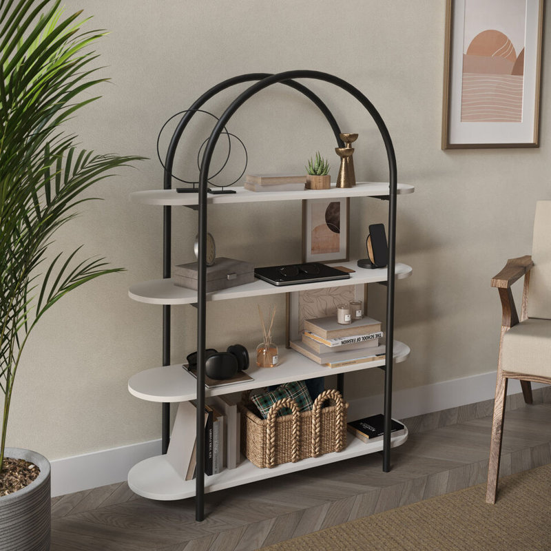 Amorie 46.46cm H x 35.43cm W Solid Wood Bookcase, White