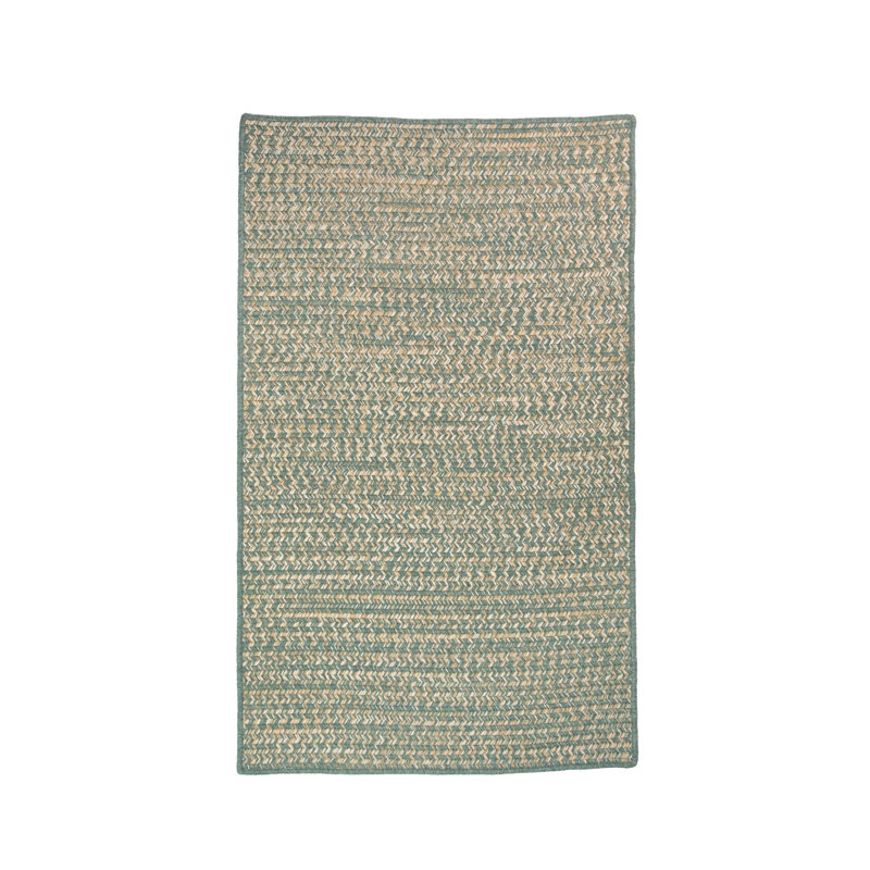 Monterey Teal Braided Reversible Wool Rug 14' x 17'