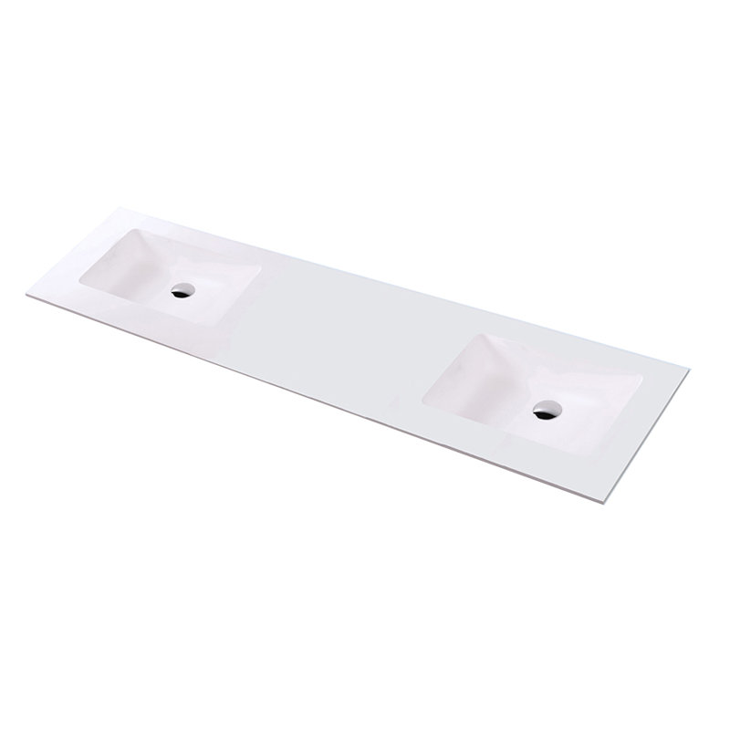 Kubitop 72'' L Bathroom Sink, Gloss White