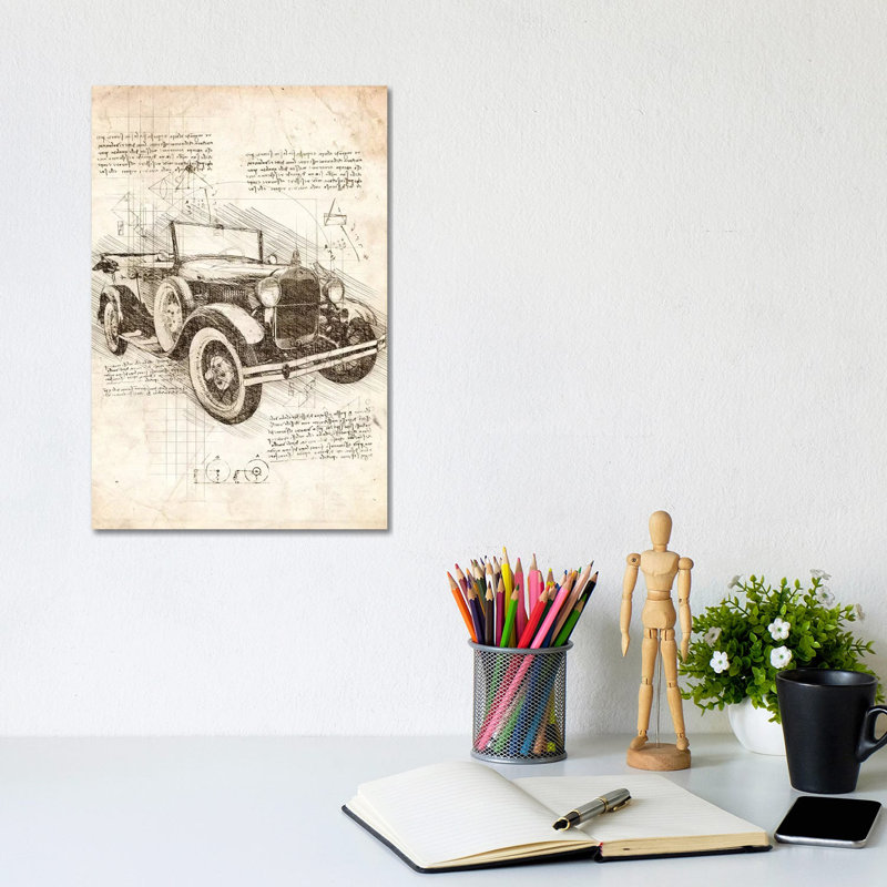 «Old Ford Model T» par Cornell, impression sur toile tendue, H 12 po x l 8 po x P 0,75 po