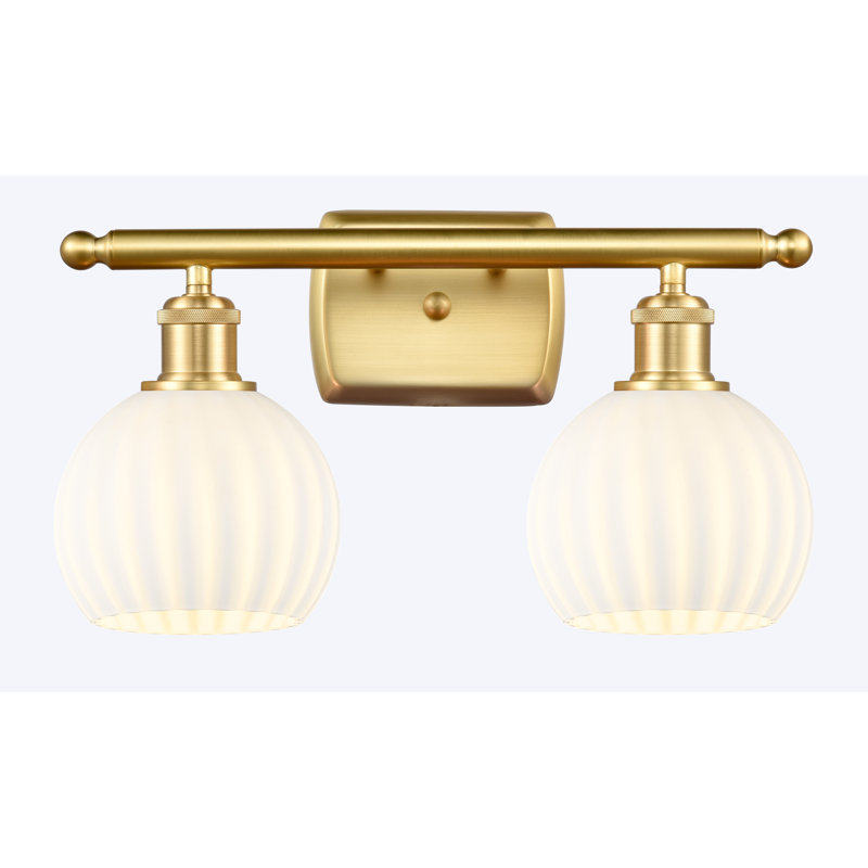 Éclairage de salle de bain à intensité variable à 2 lumières Berdahl, Or satiné