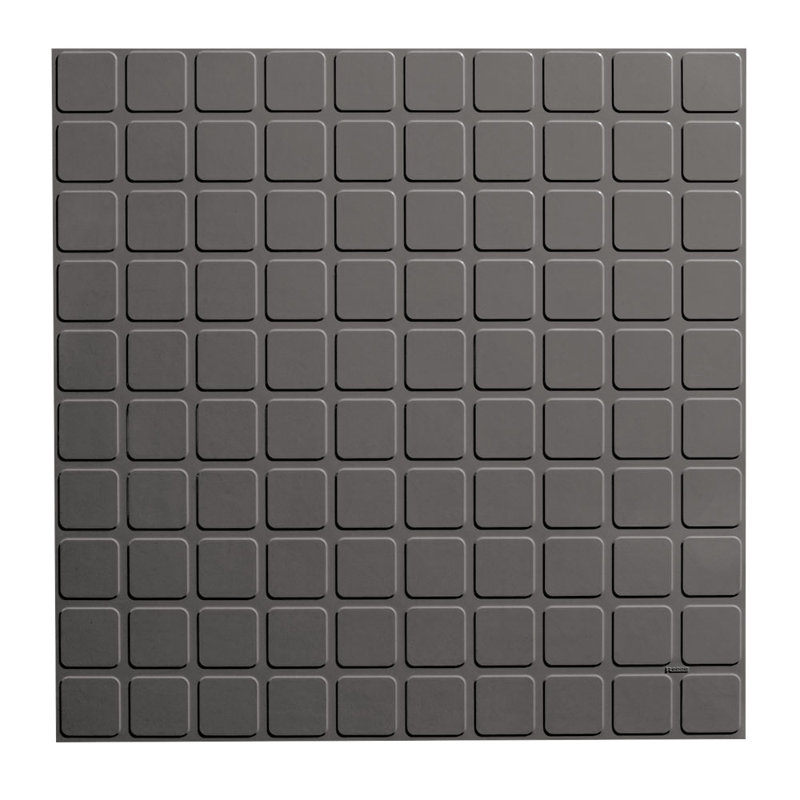 Rouleau de plancher de garage en gris foncé 1ft x 1ft square