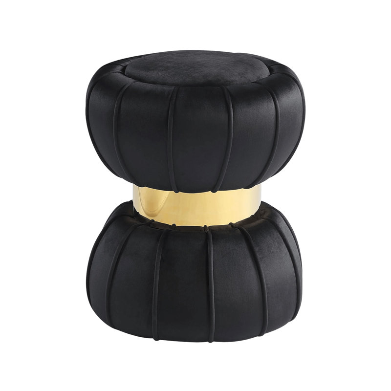 Tabouret l 15,4 po contemporain, noir, Noir