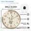 Horloge murale 12 po ronde en verre trempé avec mouvement à quartz silencieux-1337179866
