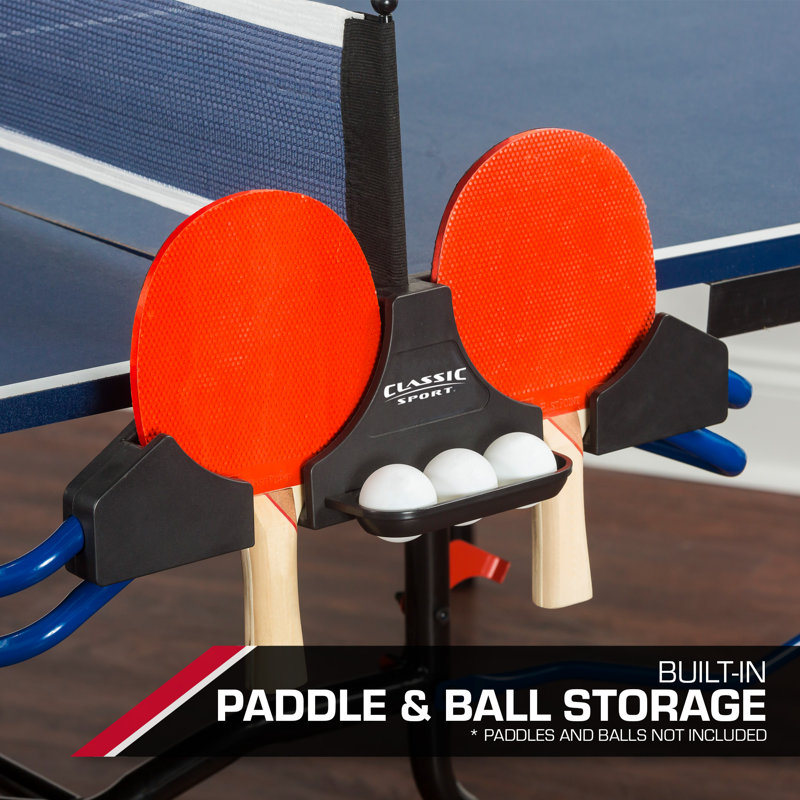Classic Blue Foldable Steel Frame Table Tennis Table with Net