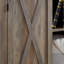 Grand garde-manger - Porte de grange rustique 40,07 x 15,89 x 74,4 gris, intérieur spacieux avec options de tablettes réglables