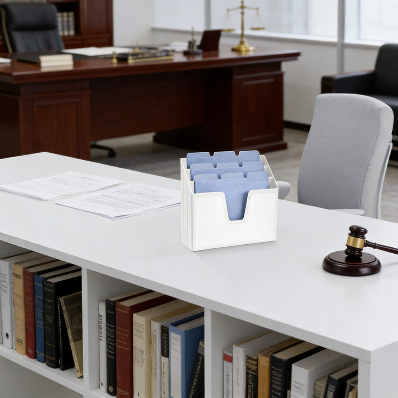 Organisateur de dossiers horizontal à trois dossiers, organisateur de bureau à 3 niveaux ou mural avec fabrication robuste pour le bureau et la maison