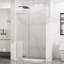 Porte de douche H 72 po, largeur 48 po, verre trempé transparent de 6 mm, revêtement résistant à l'eau, réglable, réversible, éclaboussures, coulissement lisse, cadre en acier coulissant facile à nettoyer, réglable de 44 à 48 po, étanchéité à l'eau,