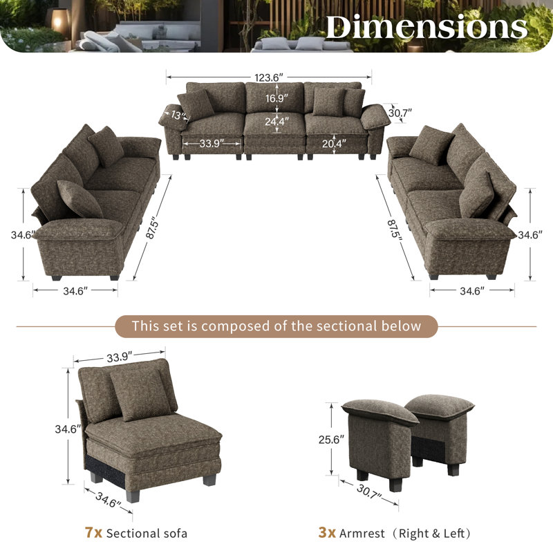 7 - Piece Living Room Set