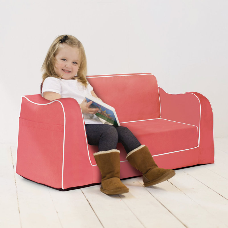 Chaise longue Zella Reader, Corail