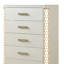 Commode beige à 5 tiroirs Devien