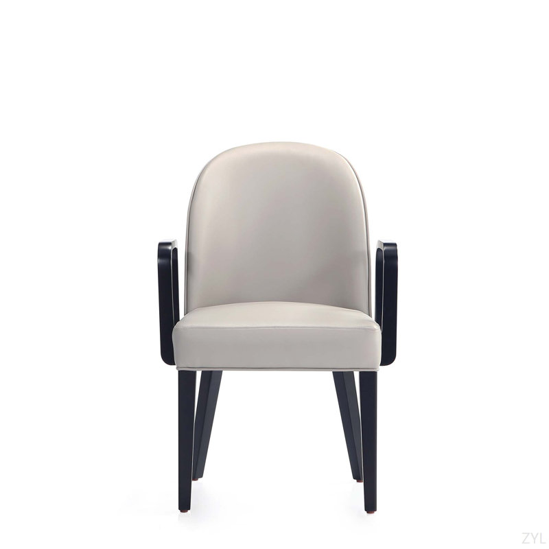 Fauteuil sophistiqué rembourré en bois classique