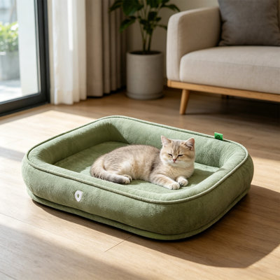Tapis lavable toutes saisons pour chien avec sécurité renforcée 11,8 x 15,7 po pour petits chiens de moins de 5 lb, vert menthe