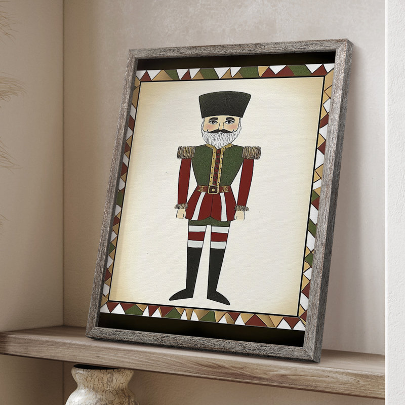 «Christmas Holiday Art CXV», reproduction d'art encadrée - bois massif, H 21 po x l 17 po
