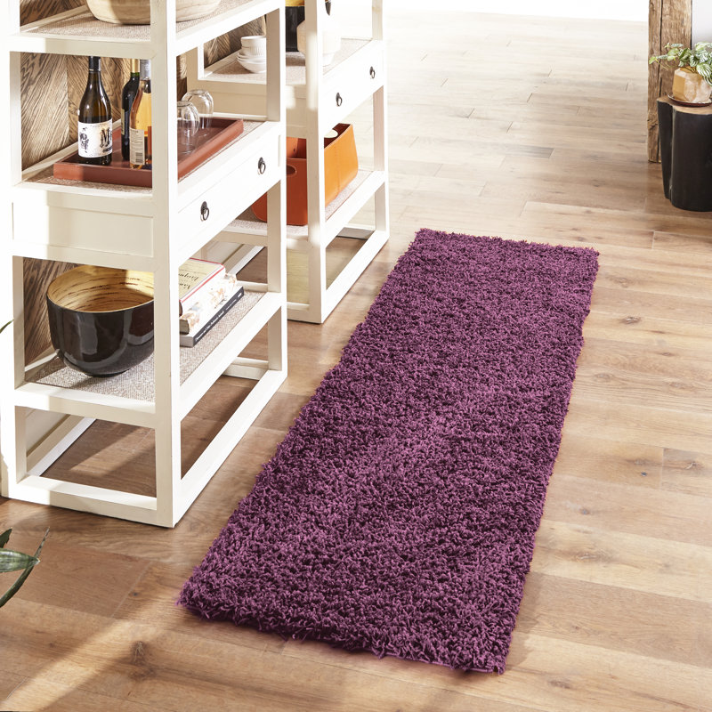 Tapis mauve Renesha, Tapis de couloir 2 pi 6 po x 16 pi 5 po