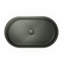 Lavabo de salle de bain ovale en béton foncé de 60 cm (23,6 po) à poser : aspect coloré et de qualité, facile à nettoyer, esthétiquement attrayant