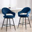 Tabouret de comptoir pivotant 26 po avec structure en métal (ensemble de 2)-562760718-571189171
