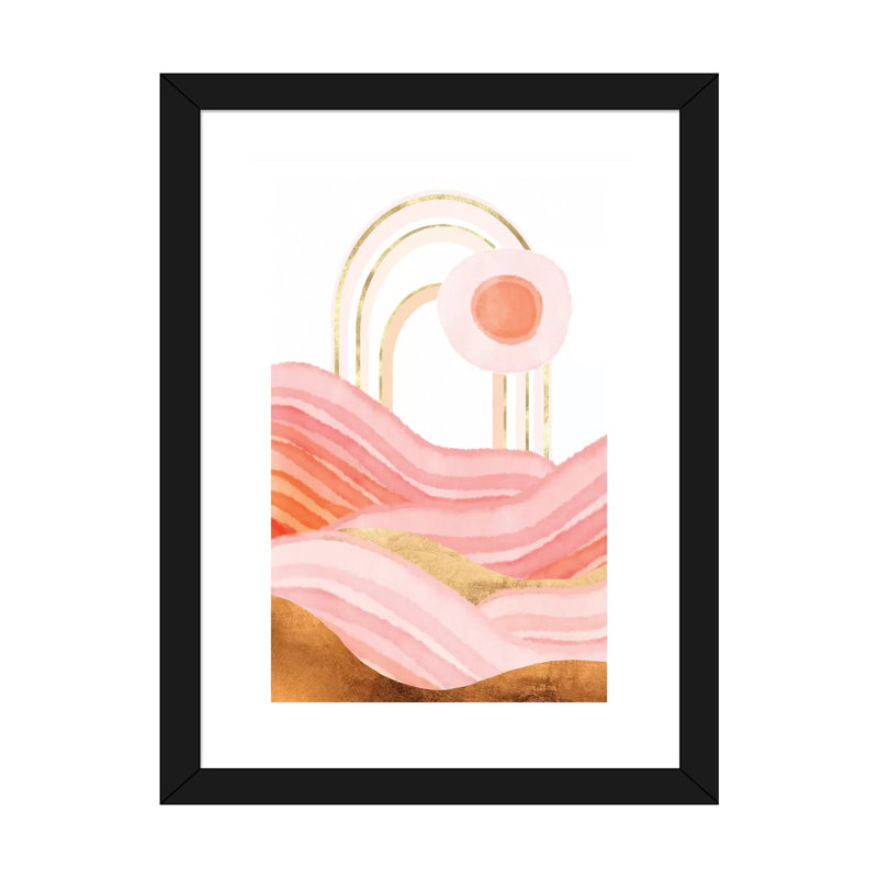 «Late Summer Sunset», reproduction d'impression, H 24 po x l 16 po x P 1 po, Papier encadré noir, Blanc