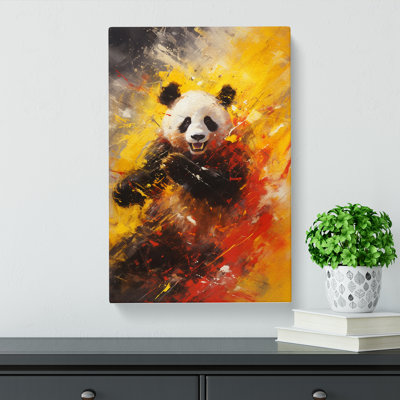 Panda Action Painting - No Frame Print