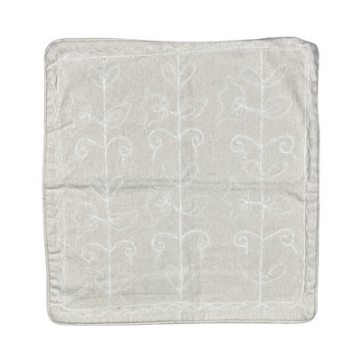 Allea Floral Grey Square Cushion