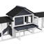 84,08 "Maison - Construction, Sanctuaire de lapins extérieur gris spacieux, avec plateau,