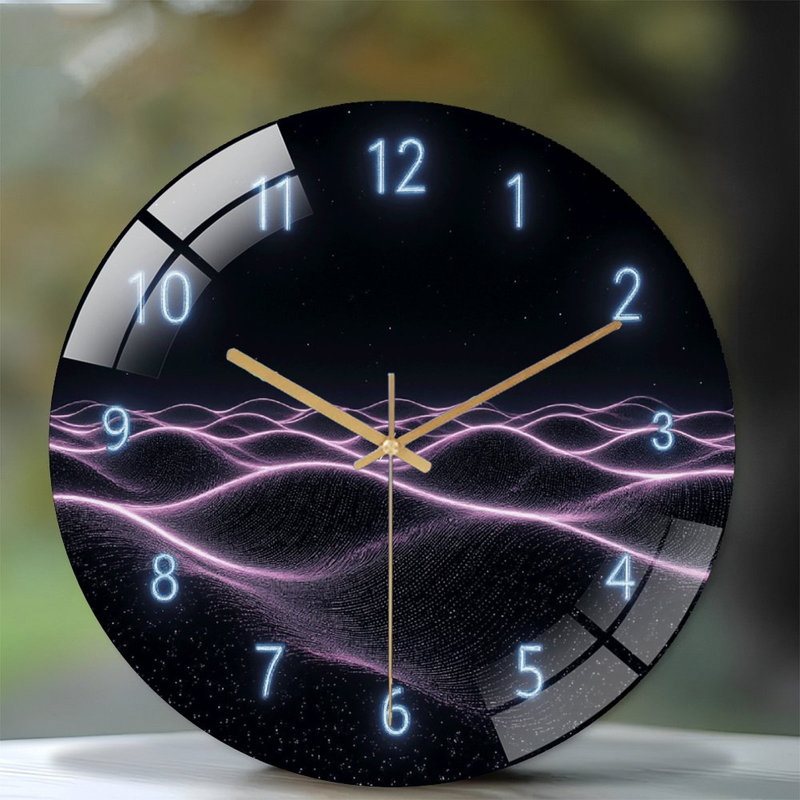 Horloge murale numérique néon