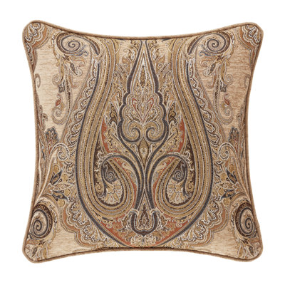 Luciana - Beige 20" Square Decorative Throw Pillow