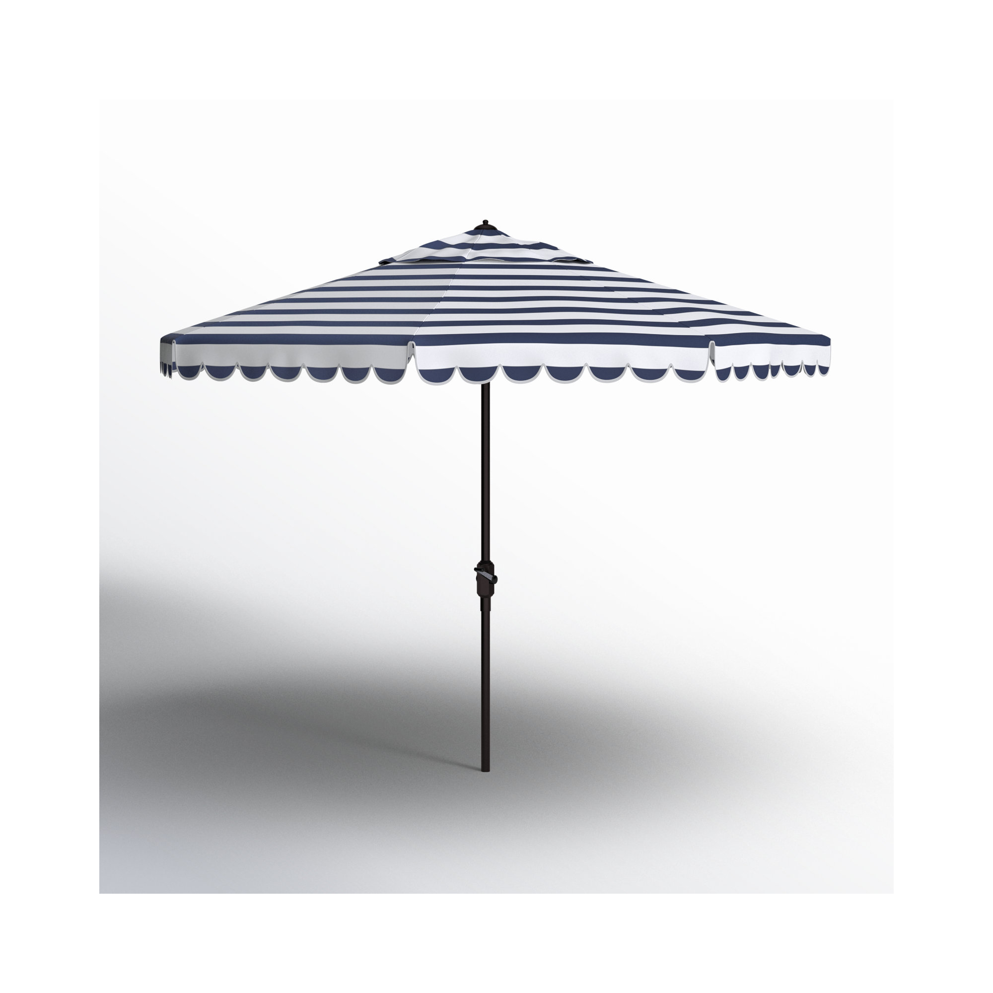 Avalee 130'' Outdoor Umbrella, Navy/White