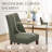 Parsons Fabric Upholstered Dining Chair Solid Wood Side Chair-2025372345